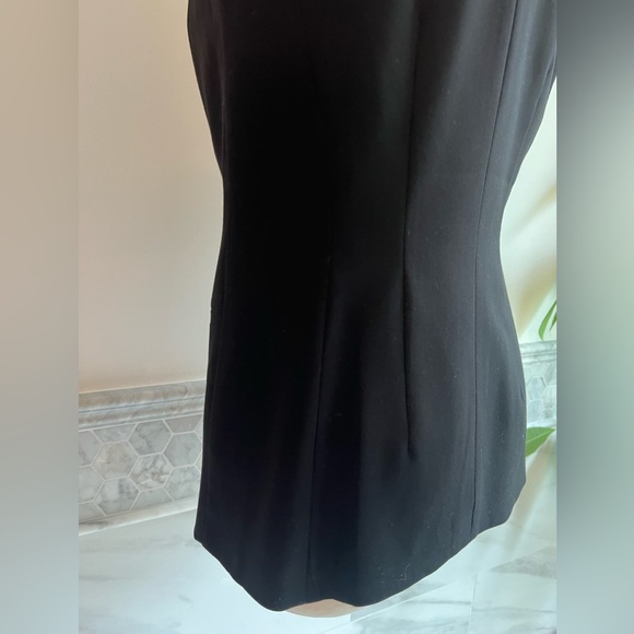 WHBM Single Front Button Black Long Vest Sz 6 - Picture 8 of 11